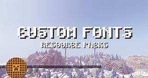 How To Customize FONTS In Minecraft Resource Packs!