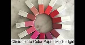 Clinique Pop Lip Color Review & Swatches | MsGoldgirl
