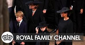 Kate and Royal Children Arrive for Funeral