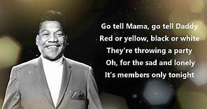 Bobby Blue Bland - Members Only (Official Lyrics Video)