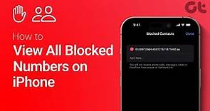 How to View All Blocked Numbers on iPhone