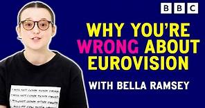 Bella Ramsey explains why you're WRONG about Eurovision 💀 BBC