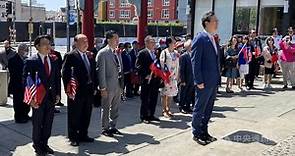 美國慶日 台灣官員與立委洛杉磯參與升旗 | 政治 | 中央社 CNA