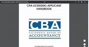 Becoming a California CPA