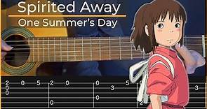 One Summer's Day - Spirited Away (Simple Guitar Tab)