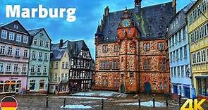 Marburg, Germany in Snow 4K - A unique fairytale medieval town in Germany