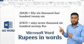 How to Convert Number to Words in Microsoft Word | Convert Numbers to Words