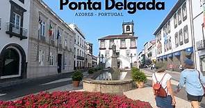 [4K] Ponta Delgada Sao Miguel Walking Tour - Azores Portugal
