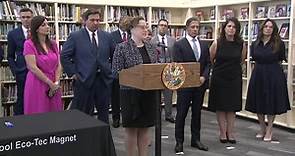 DeSantis holds press conference at West Miami Middle School