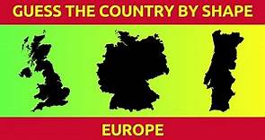 Guess the country of Europe by its shape — Country Shape Quiz, Learn Geography