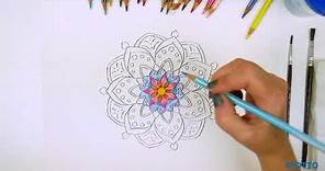 Cómo colorear un mandala con lápices de colores acuarelables Giotto Stilnovo Acquarell