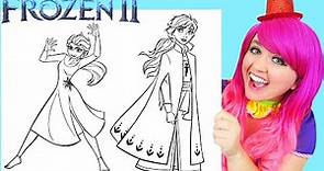 How To Color Frozen 2 (Anna, Elsa & Olaf) | Markers & Pencils