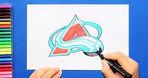 How to draw the Colorado Avalanche Logo (NHL Team)