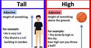 TALL vs HIGH 🤔 | What's the difference? | Learn with examples