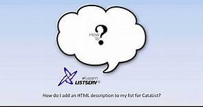 How to add an HTML description in LISTSERV®