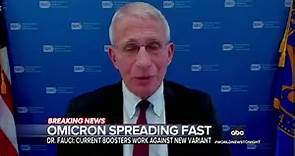 Dr. Fauci: Current boosters work against omicron variant