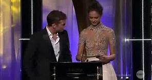 Sam Worthington Accidental Stage Fall & Comic Recovery at AACTA Awards 2014 Australian Tv HD