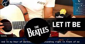 Como tocar LET IT BE - The Beatles - COMPLETO en Guitarra Acústica (HD) Tutorial Original