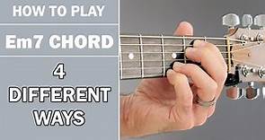 How To Play Em7 Chord on Acoustic Guitar | 4 Variations