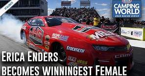 Erica Enders becomes the winningest female in NHRA history