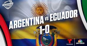 Highlights & Goals: Argentina vs. Ecuador 1-0 | Rumbo al Mundial | Telemundo Deportes