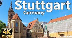 Stuttgart, Germany Walking Tour (4k Ultra HD 60fps) – With Captions