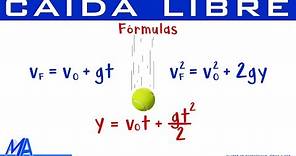 Fórmulas de Caída Libre @MatematicasprofeAlex