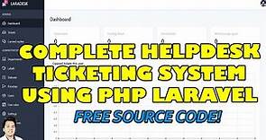 Complete Helpdesk Ticketing System using PHP Laravel and MySQL | Free Source Code Download