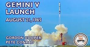 GEMINI V Launch - 1965/08/21 - Gordon Cooper, Pete Conrad - Film, Simulation, Mission Audio