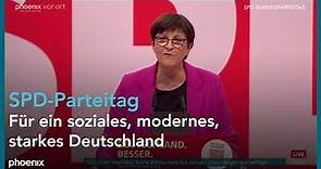 Rede von Saskia Esken beim SPD-Parteitag am 08.12.23
