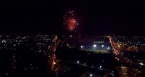 Forth of July Fireworks @ The Diamond | 4K Aerial View | Richmond, Virginia