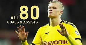 Erling Haaland All 80 Goals & Assists For Borussia Dortmund
