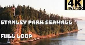 [4K UHD] Stanley Park Seawall Loop - Vancouver, British Columbia, Canada