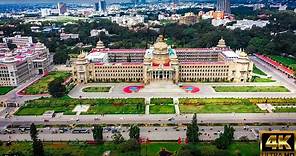 Vidhan Soudha Bengaluru city 4k drone view video