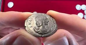 Ancient Roman imperial silver antoninianus of Julia Maesa