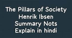 the pillars of society by henrik ibsen