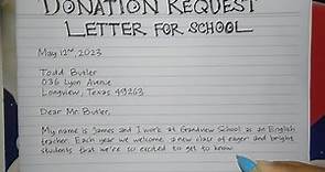 How to Write A Donation Letter for School Step by Step | Writing Practices