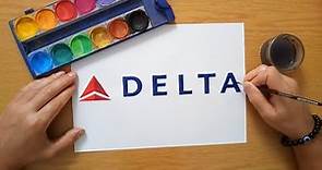 How to draw the Delta Air Lines logo