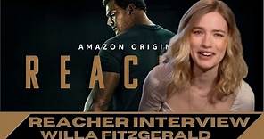 Willa Fitzgerald Talks Standing Tall Beside Her Huge Reacher Co-Star Alan Ritchson - CinemaChords