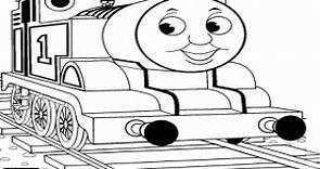 La locomotora Thomas y el túnel para colorear, pintar e imprimir