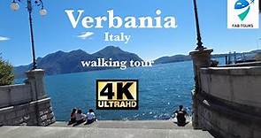 Verbania,Italy walking tour.Relaxing day on Lake Maggiore
