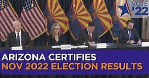 WATCH: Arizona certifies 2022 November election results