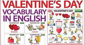 Valentine's Day Vocabulary in English | 20 Valentine's Day words in English with pronunciation
