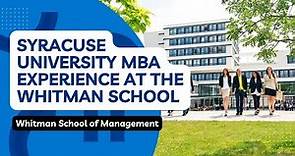 Syracuse University MBA Experience at the Whitman School