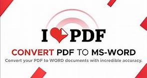 How to convert PDF to Word l Convert PDF into Word by ILOVEPDF l PDF to Word