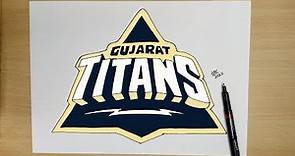 How to draw Gujarat Titans Logo || IPL || Step by step