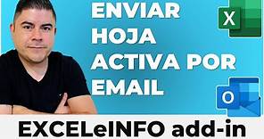 Enviar hoja activa por email | EXCELeINFO add-in