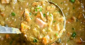 Slow Cooker Split Pea Soup | Valerie's Kitchen