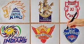 IPL 2021 - Sketch Of All Teams Logo | How To Draw IPL Teams Logo | IPL 2021 Sketch