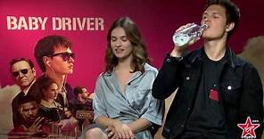 Lily James and Ansel Elgort talk about his kissing skills in Baby Driver